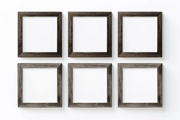 Picture frame , Isolated white background, flat lay 