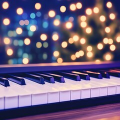 Keyboard Melody Festive Lights and Musical Keys