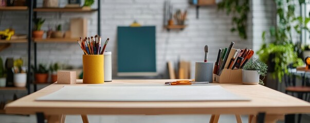 Close-Up of a Designer's Studio Showcasing Versatile Adjustable Lighting for Creative Projects