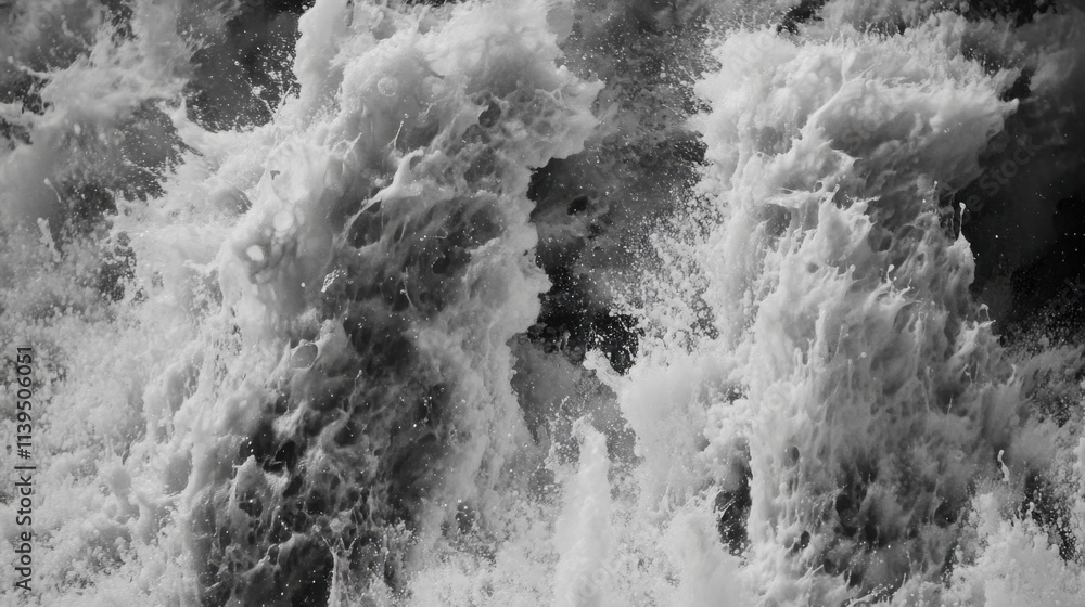 Aufkleber a dynamic burst of liquid blowing against the wind, droplets forming intricate textures in sharp foc