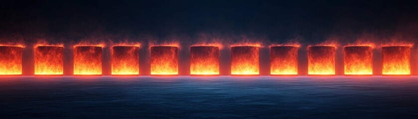 Fototapeta premium Abstract Illustration of Heat Waves and Thermal Connections
