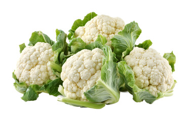 Cauliflower crop on a transparent background. isolated background.