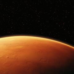 Obraz premium Martian Landscape A Breathtaking View of the Red Planet's Surface