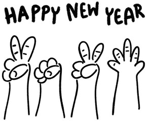 Obraz premium Happy New Year 2025