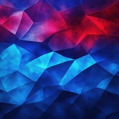 Obraz premium A vibrant abstract background featuring a dynamic blend of red and blue hues with geometric shapes.