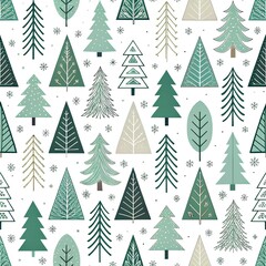 Obraz premium seamless pattern with christmas trees