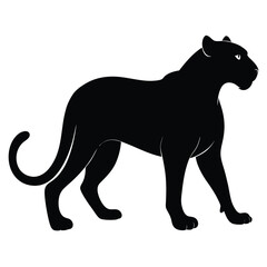 Obraz premium leopard vector black color silhouette