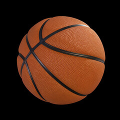 Fototapeta premium Basketball Ball on black background, 3D render