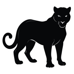 Obraz premium leopard vector black color silhouette