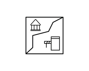 Border icon vector symbol design illustration