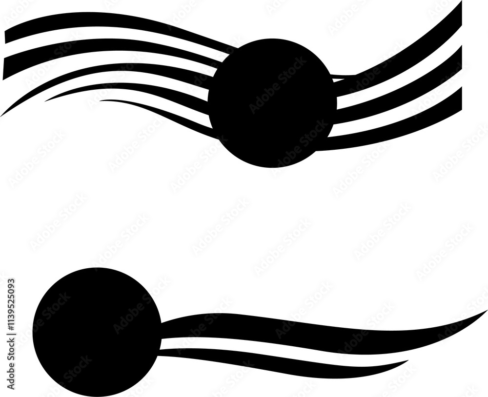 Poster circle vector frame simple round shape and striped ribbon.
