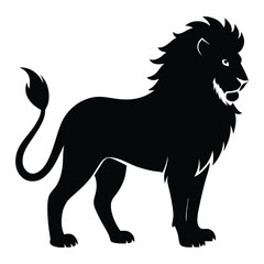 lions vector black color silhouette