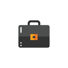 black suitcase isolated on white