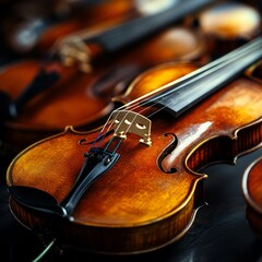Rich Tone Violin Close Up, Musical Instrument Detail