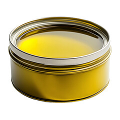 Golden Olive Oil isolated on transparent background.