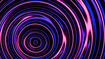 Abstract background with spiral. Abstract neon swirl background with glowing purple and blue circular waves, futuristic and dynamic digital art design.