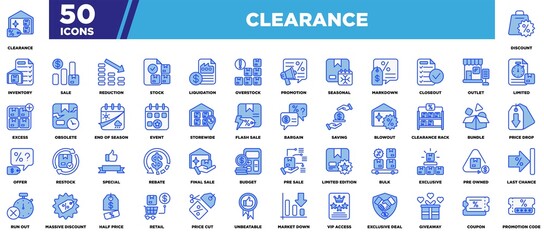 Clearance Icon Set
