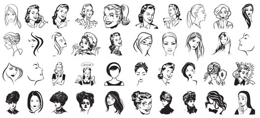 Fototapeta premium woman face icon