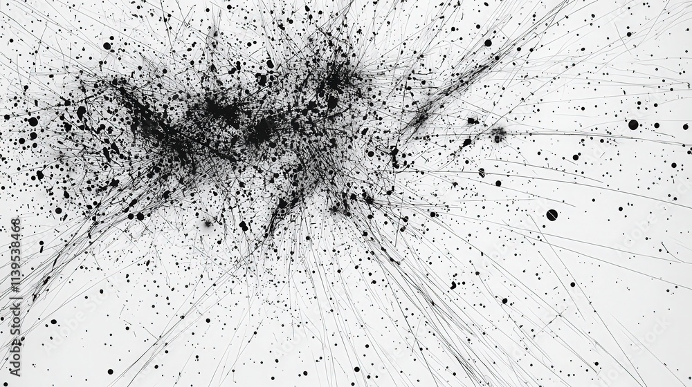 Fototapete interconnected dots and lines representing concepts in abstract art studio digital artwork minimalis