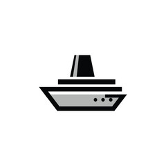 ship icon isolated on white