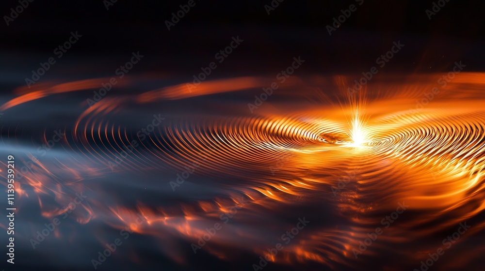 Fototapete igniting a spark in cosmic darkness abstract digital art of dynamic energy in a fluid environment