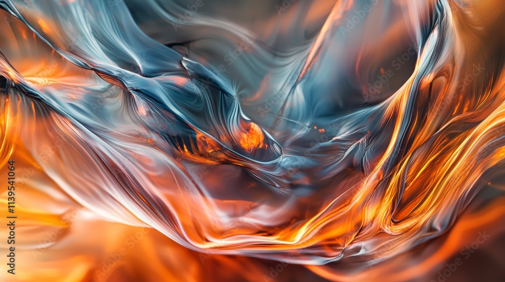 Leinwandbilder dynamic abstract shapes on a tilted plane studio setting digital art vibrant environment close-up mo