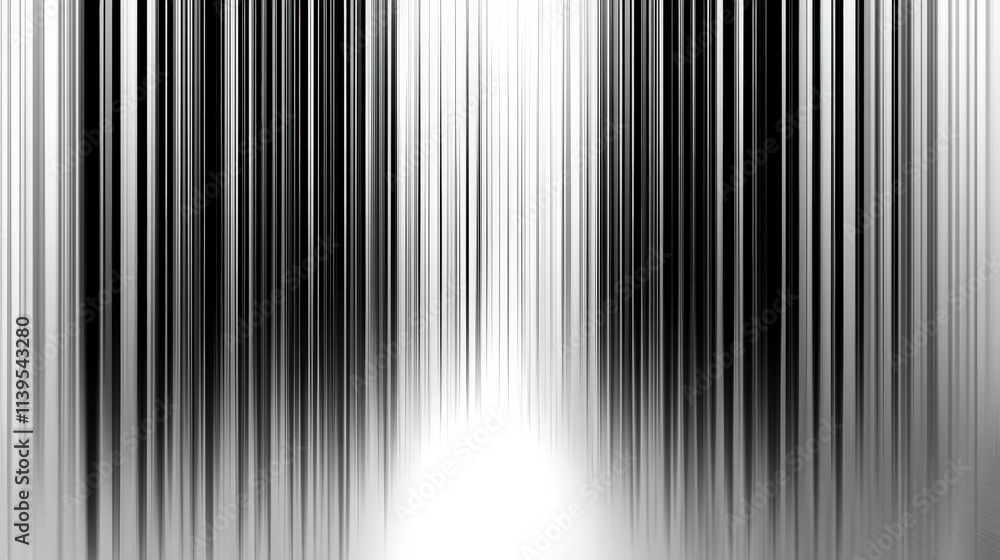 Aufkleber Vertical lines in a rigid formation bending at a creative angle abstract art studio minimalist close-up view