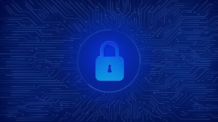 Cyber security virus cyber technology information security encryption, secure access to user's personal information, secure Internet access, cybersecurity. Developing network security system. 4K 3D