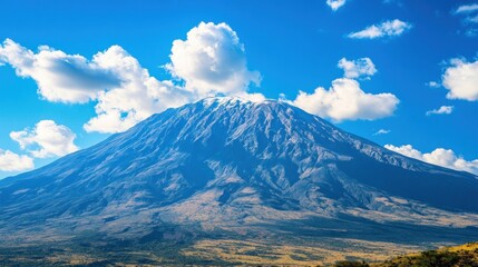 Majestic Mount Kilimanjaro Under a Vivid Sky