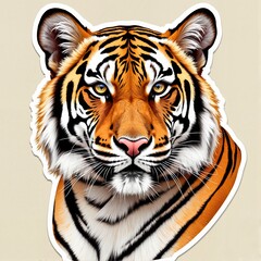 Fototapeta premium Roaring Tiger Portrait with Dramatic Lighting and Fiery Expression, Print for T-Shirt