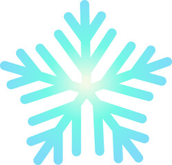 Obraz premium Beautiful gradient snowflake vector pattern.