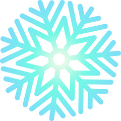 Beautiful gradient snowflake vector pattern.