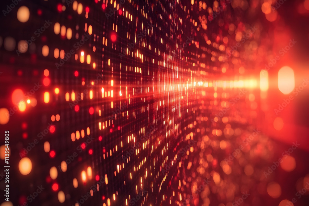 Poster abstract red light tunnel background image