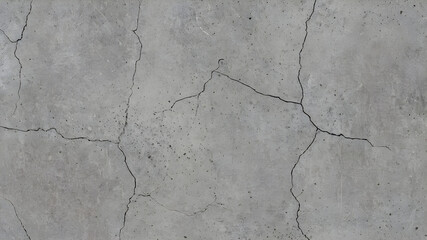 Fototapeta premium Cracked concrete wall texture background. Old grunge cracked concrete wall