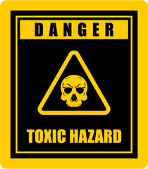 Obraz premium Danger, Not Enter, Toxic zone, sign vector
