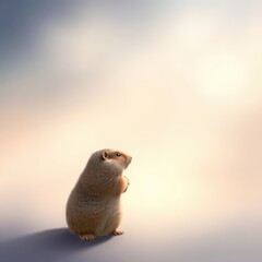 Hamster Hope: A tiny hamster stands tall, gazing towards a bright, hopeful horizon.  A heartwarming image evoking feelings of optimism and perseverance.