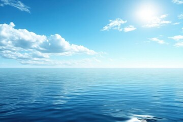 Fototapeta premium Serene waves reflecting vibrant blue hues.