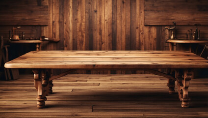 Wild West Wood Table Mockup - 0