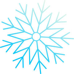 Obraz premium Beautiful gradient snowflake vector pattern.