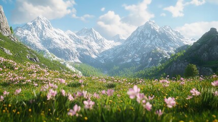 meadow with flowers