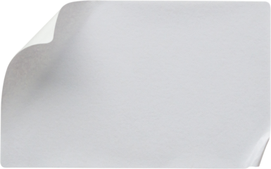 Paper sticker label isolated on white background