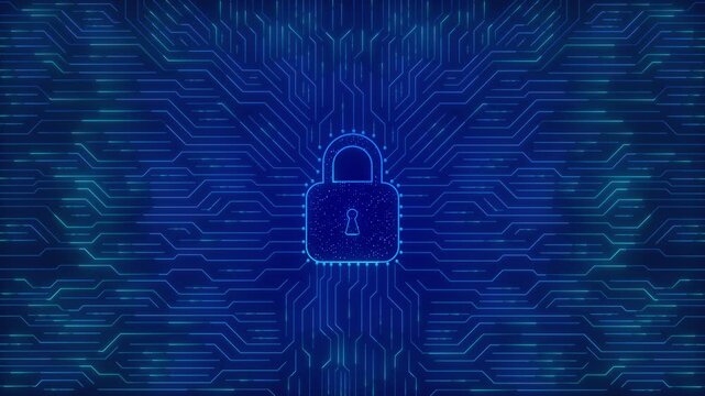 Cyber security technology fraud prevention and privacy data network protection concept. Digital padlock. security alerts , cybersecurity threats. spam virus. virus, spyware, malware, or cyberattacks