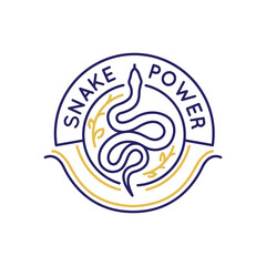 Simple Logo with Snake icon. Simple snake logo icon for social media, app, and web design. Vector illustration.