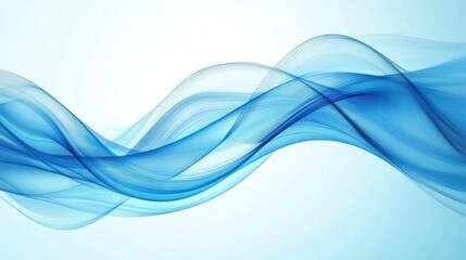 Obraz premium Abstract blue waves creating a smooth, flowing visual effect.