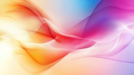Fototapeta premium Abstract colorful waves blending in a smooth gradient.