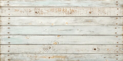 Obraz premium Distressed Light Blue and White Horizontal Wooden Planks Background