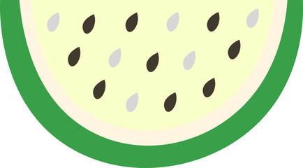 watermelon slice isolated on white