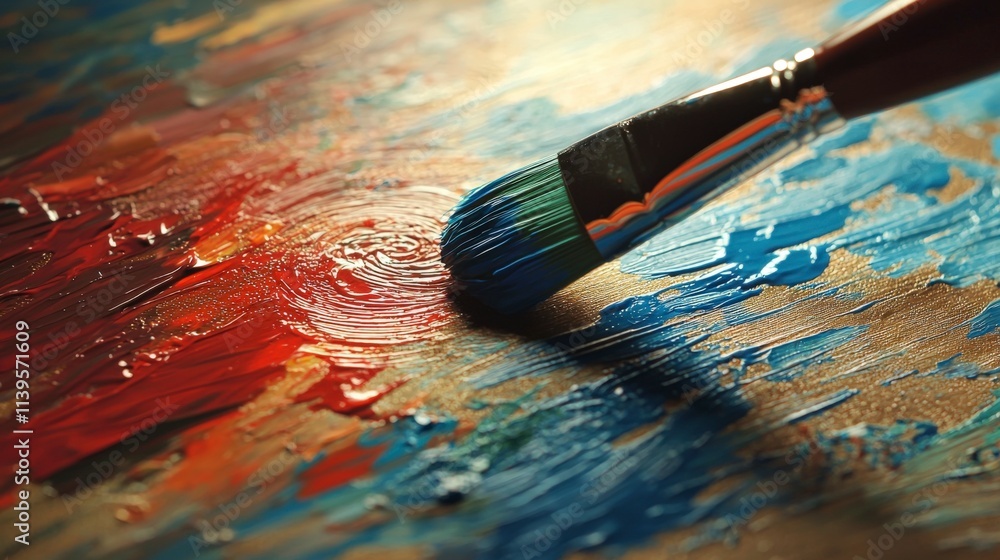 Aufkleber artistic expression through color studio painting techniques creative environment close-up artistic 