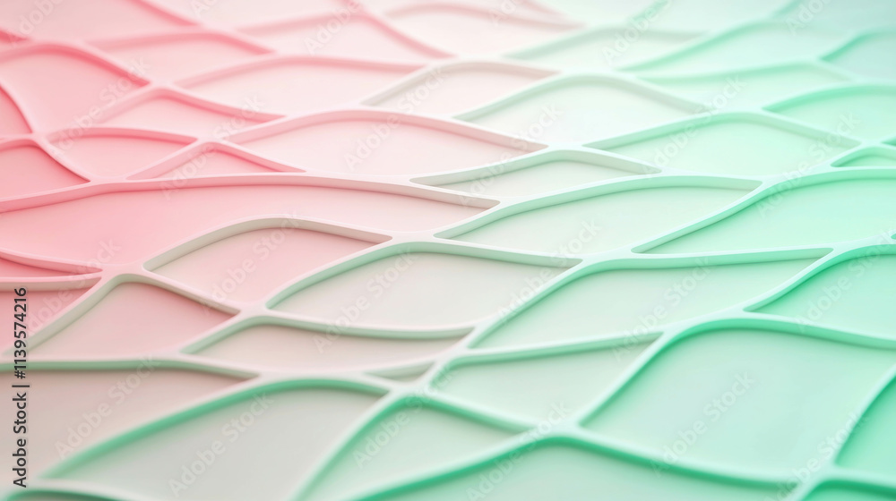 Aufkleber softly glowing thin lines forming an abstract web in gentle gradient hues