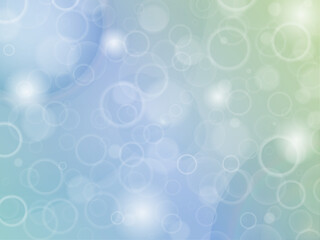 ふわふわバブルブルー背景